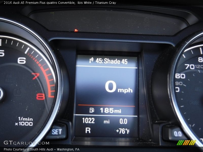Ibis White / Titanium Gray 2016 Audi A5 Premium Plus quattro Convertible