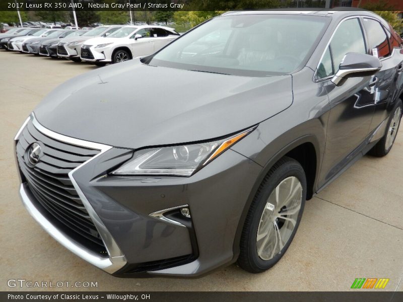 Nebula Gray Pearl / Stratus Gray 2017 Lexus RX 350 AWD