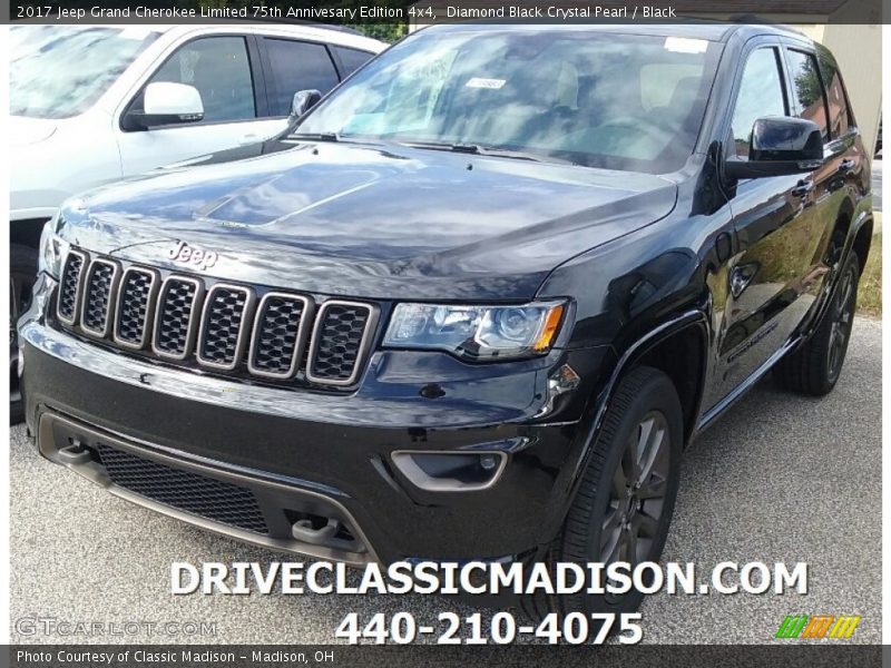 Diamond Black Crystal Pearl / Black 2017 Jeep Grand Cherokee Limited 75th Annivesary Edition 4x4