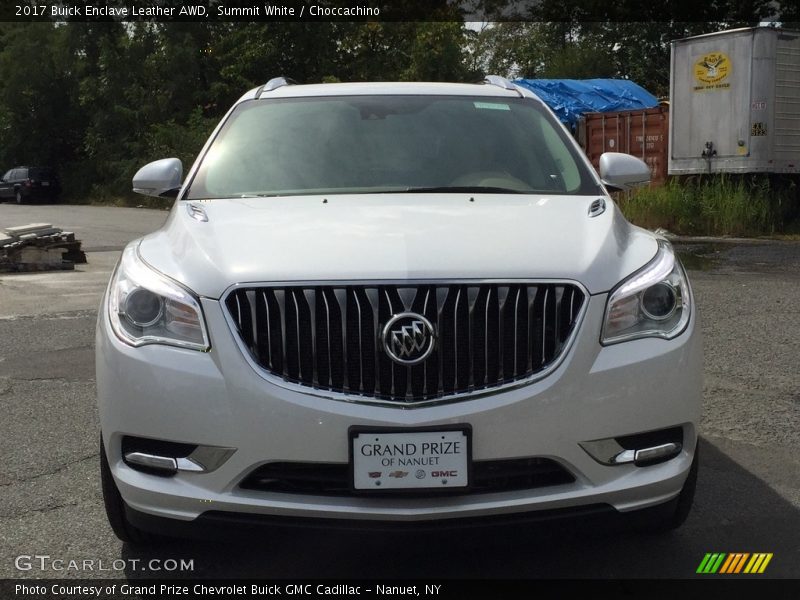 Summit White / Choccachino 2017 Buick Enclave Leather AWD