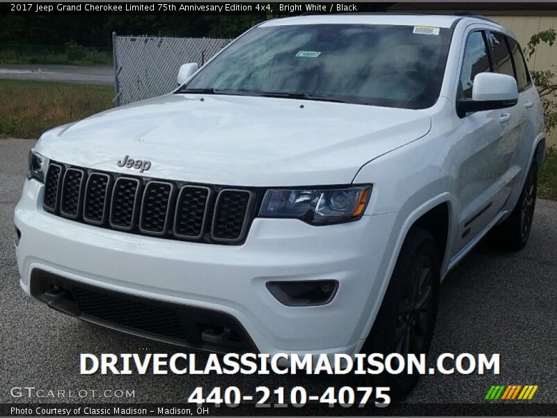 Bright White / Black 2017 Jeep Grand Cherokee Limited 75th Annivesary Edition 4x4
