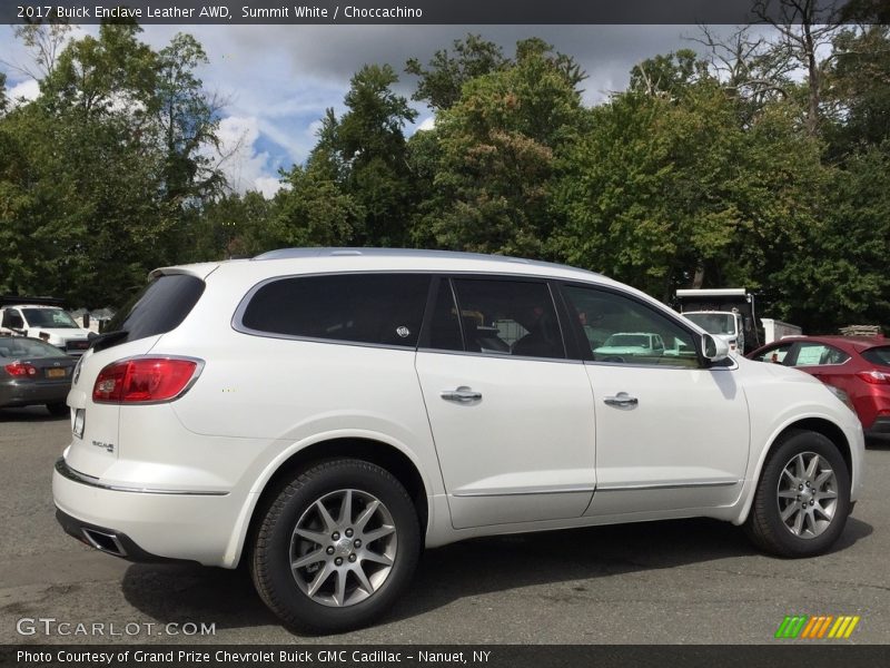 Summit White / Choccachino 2017 Buick Enclave Leather AWD