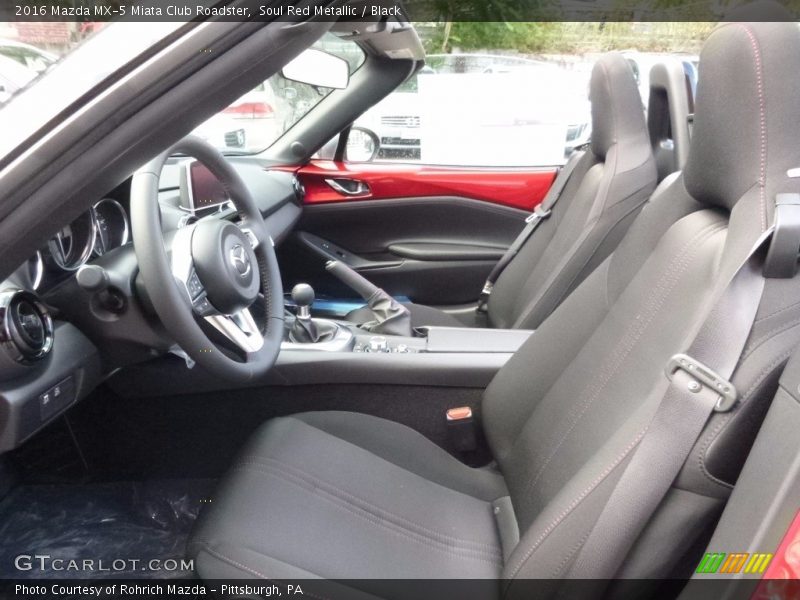 Soul Red Metallic / Black 2016 Mazda MX-5 Miata Club Roadster