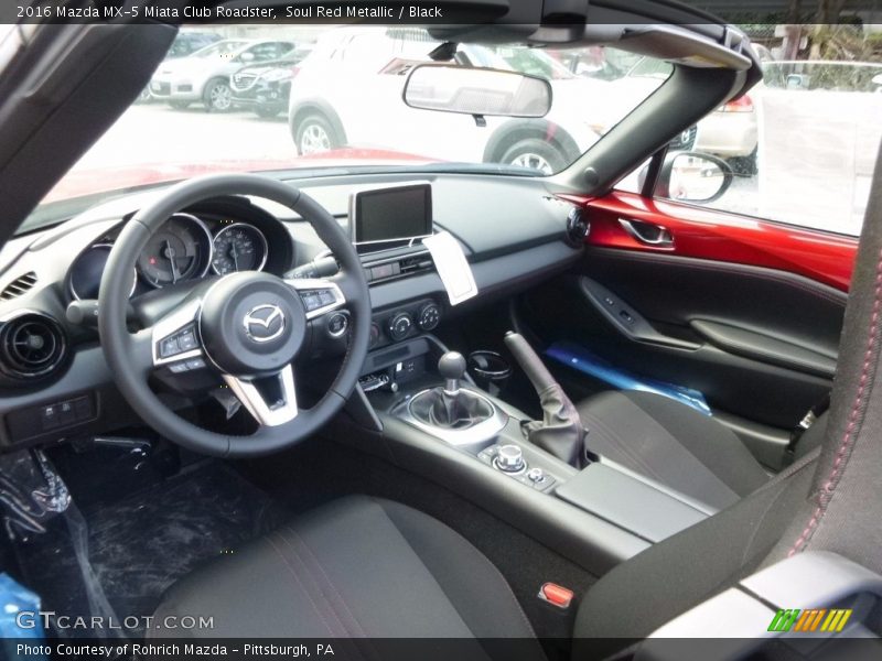 Soul Red Metallic / Black 2016 Mazda MX-5 Miata Club Roadster