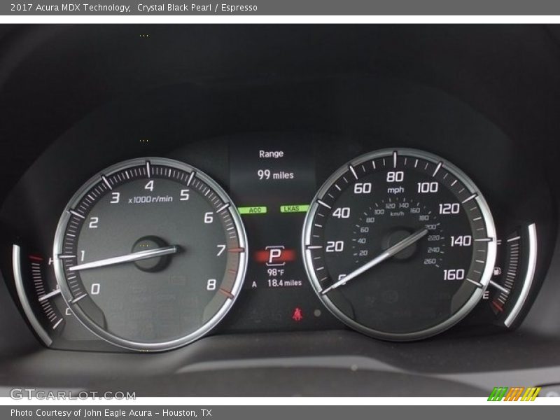 Crystal Black Pearl / Espresso 2017 Acura MDX Technology