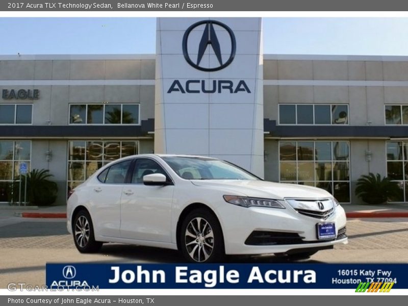 Bellanova White Pearl / Espresso 2017 Acura TLX Technology Sedan