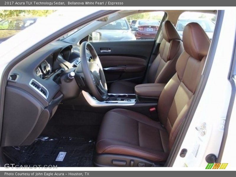 Bellanova White Pearl / Espresso 2017 Acura TLX Technology Sedan