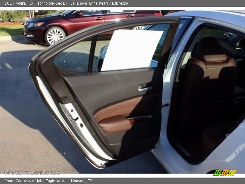 Bellanova White Pearl / Espresso 2017 Acura TLX Technology Sedan