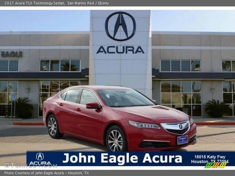 San Marino Red / Ebony 2017 Acura TLX Technology Sedan