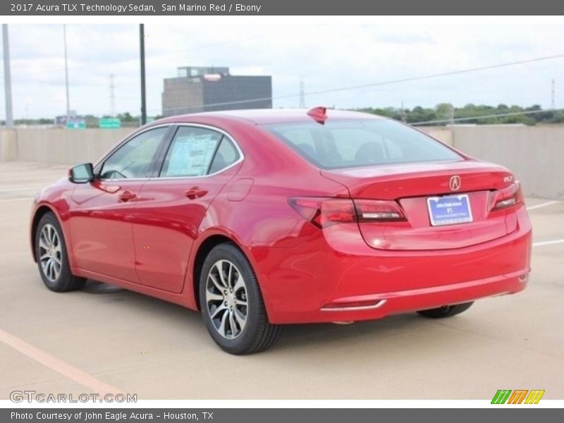 San Marino Red / Ebony 2017 Acura TLX Technology Sedan