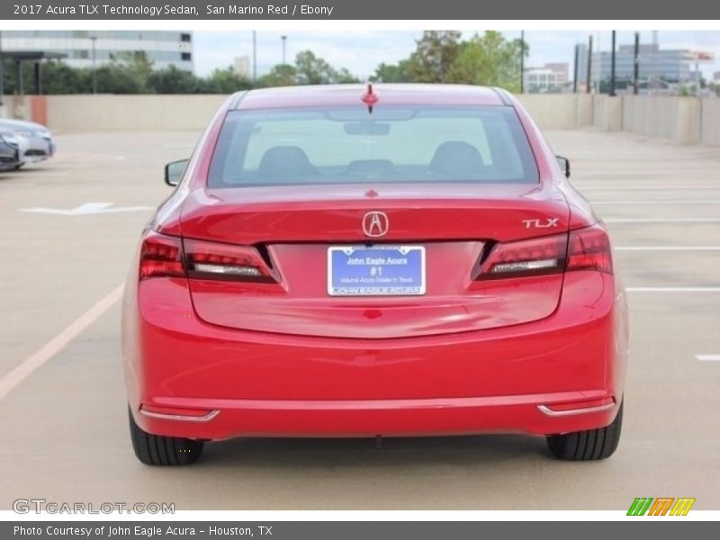 San Marino Red / Ebony 2017 Acura TLX Technology Sedan