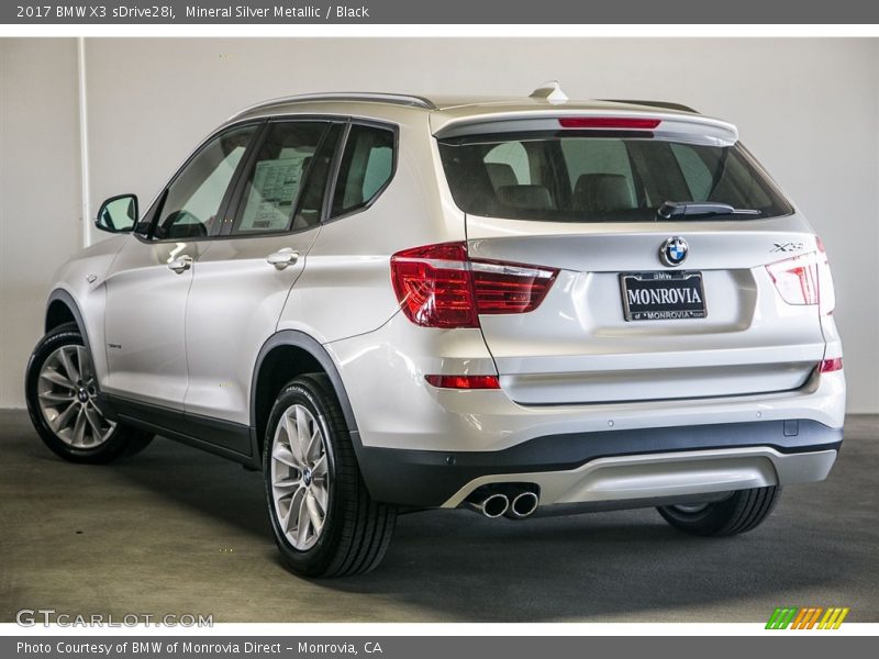 Mineral Silver Metallic / Black 2017 BMW X3 sDrive28i