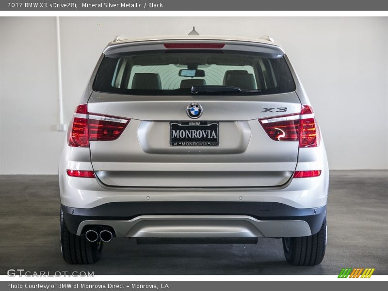 Mineral Silver Metallic / Black 2017 BMW X3 sDrive28i