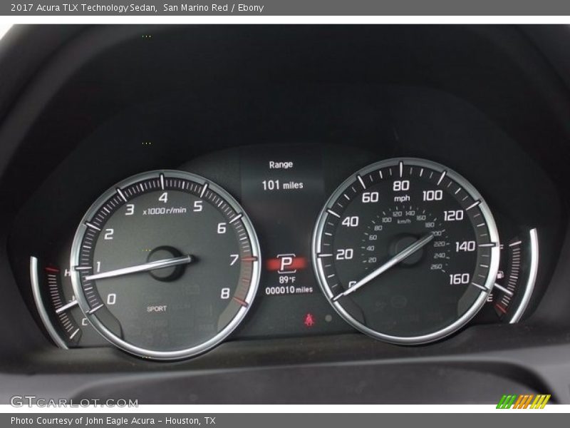 San Marino Red / Ebony 2017 Acura TLX Technology Sedan