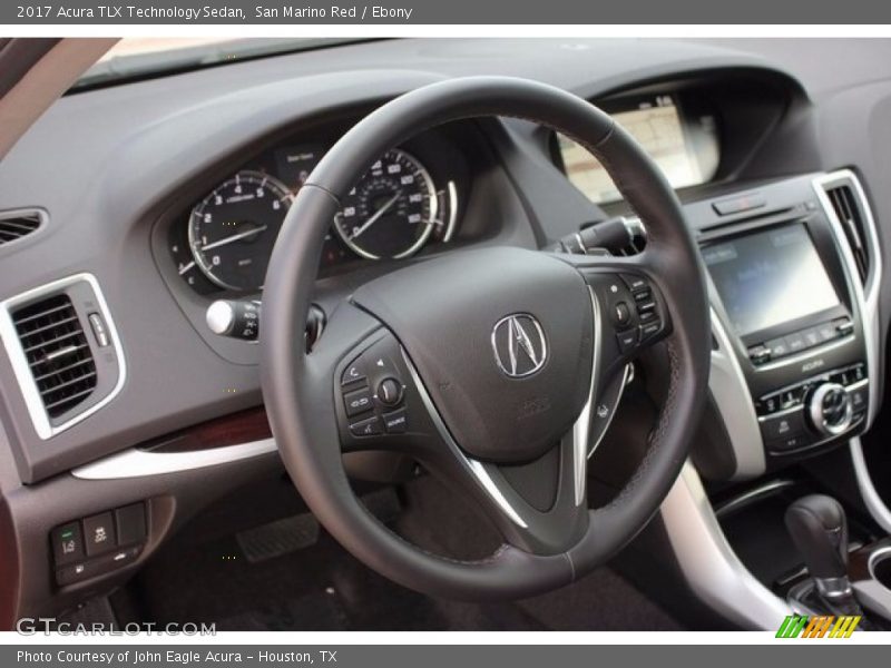 San Marino Red / Ebony 2017 Acura TLX Technology Sedan