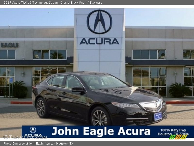 Crystal Black Pearl / Espresso 2017 Acura TLX V6 Technology Sedan