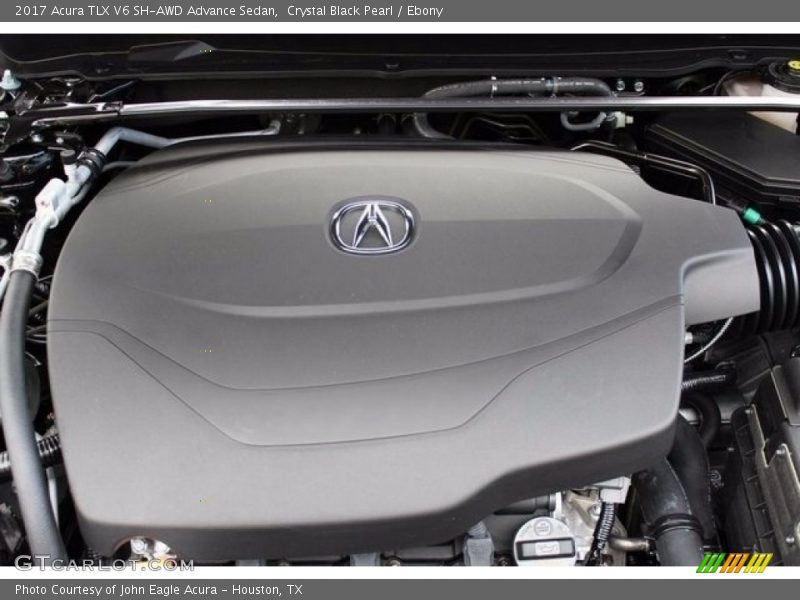 Crystal Black Pearl / Ebony 2017 Acura TLX V6 SH-AWD Advance Sedan