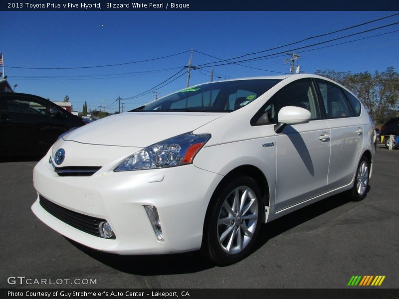 Blizzard White Pearl / Bisque 2013 Toyota Prius v Five Hybrid