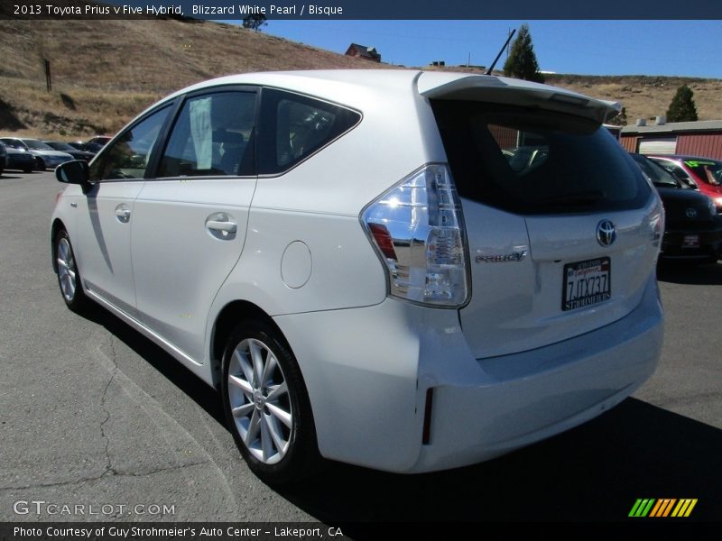 Blizzard White Pearl / Bisque 2013 Toyota Prius v Five Hybrid