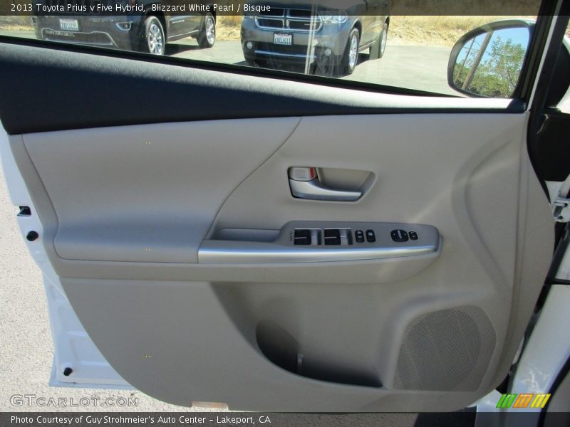 Blizzard White Pearl / Bisque 2013 Toyota Prius v Five Hybrid
