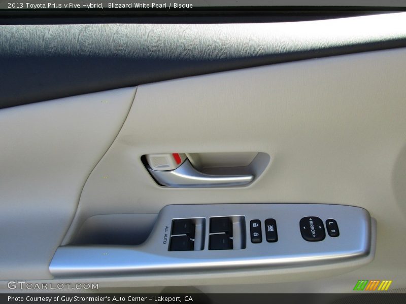 Blizzard White Pearl / Bisque 2013 Toyota Prius v Five Hybrid