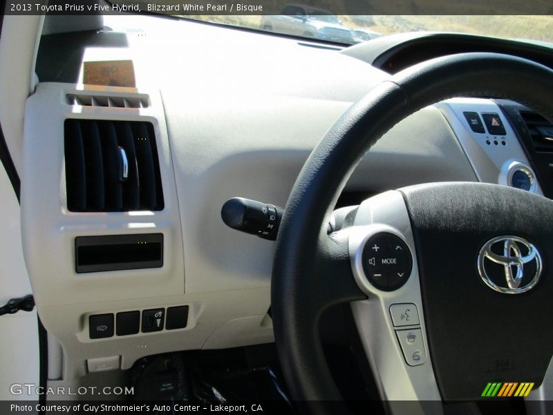 Blizzard White Pearl / Bisque 2013 Toyota Prius v Five Hybrid