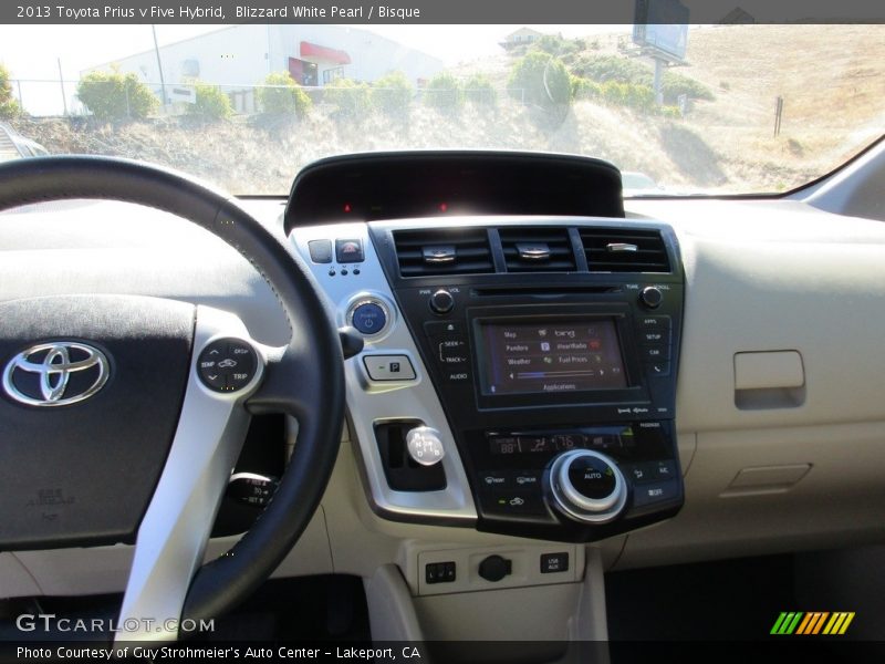 Blizzard White Pearl / Bisque 2013 Toyota Prius v Five Hybrid