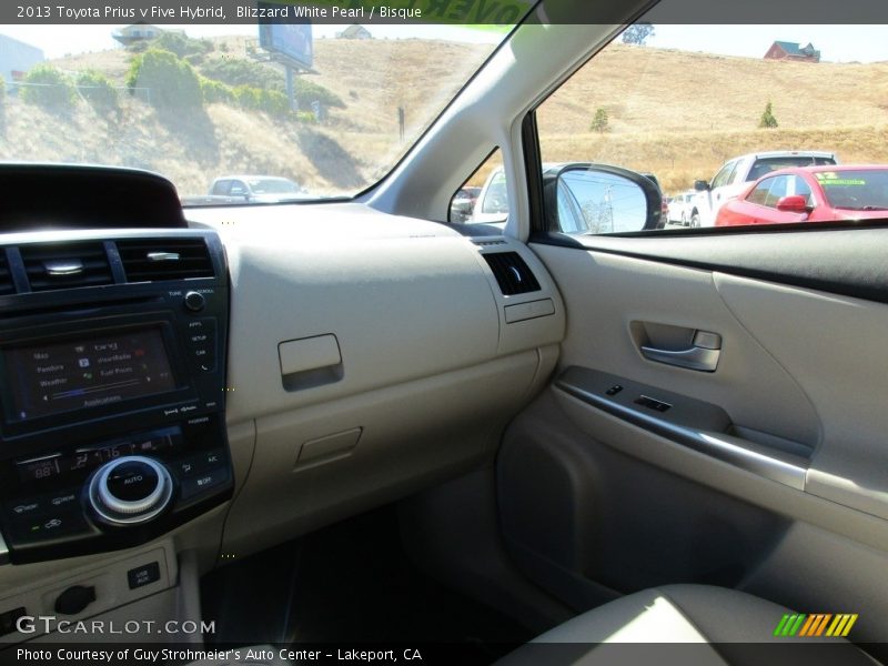 Blizzard White Pearl / Bisque 2013 Toyota Prius v Five Hybrid