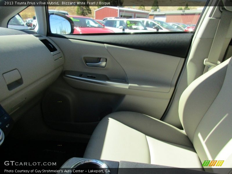Blizzard White Pearl / Bisque 2013 Toyota Prius v Five Hybrid