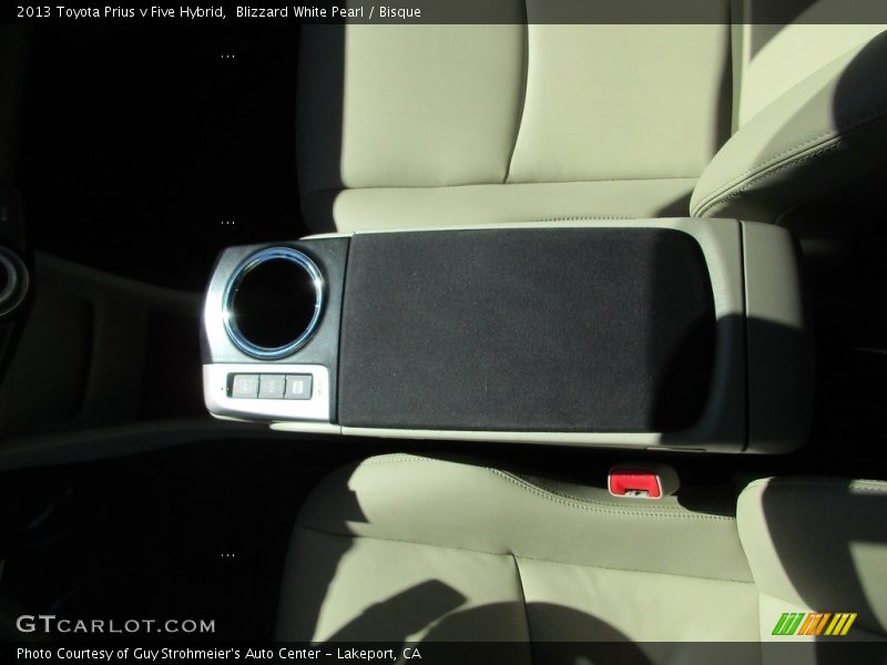Blizzard White Pearl / Bisque 2013 Toyota Prius v Five Hybrid