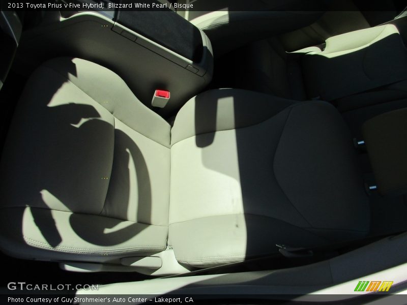 Blizzard White Pearl / Bisque 2013 Toyota Prius v Five Hybrid