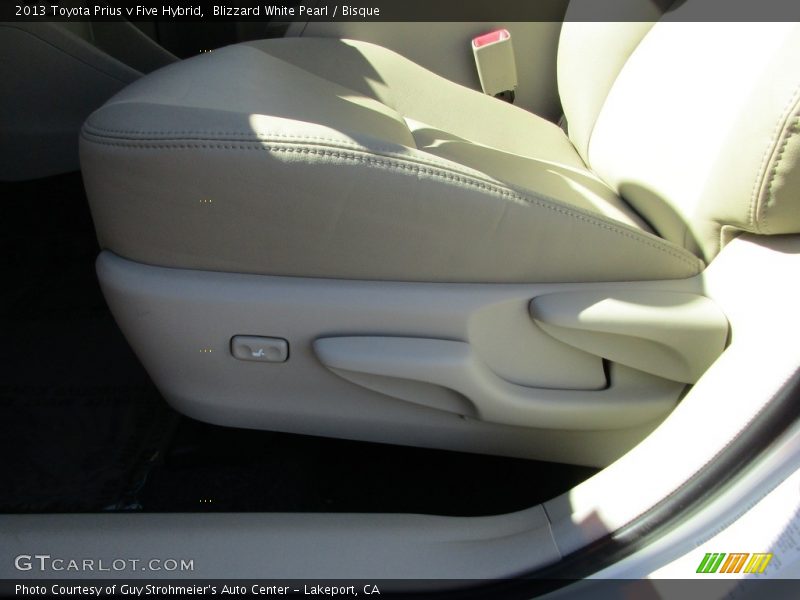 Blizzard White Pearl / Bisque 2013 Toyota Prius v Five Hybrid