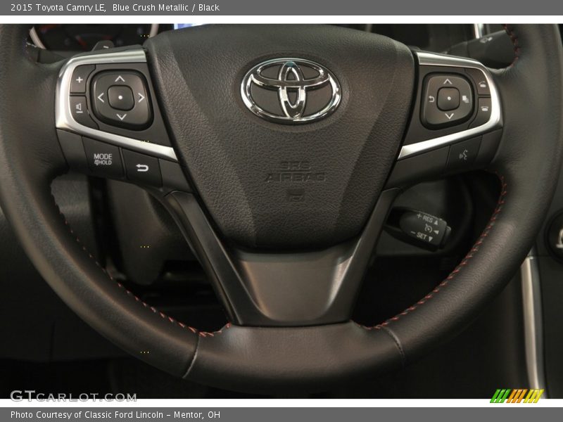 Blue Crush Metallic / Black 2015 Toyota Camry LE
