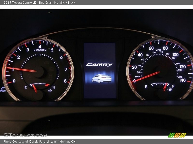 Blue Crush Metallic / Black 2015 Toyota Camry LE
