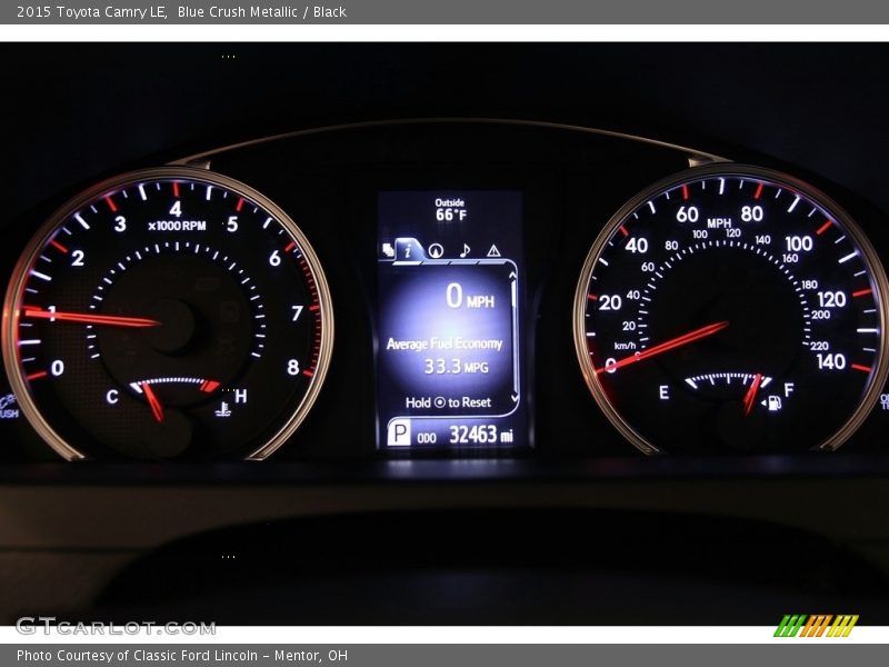 Blue Crush Metallic / Black 2015 Toyota Camry LE