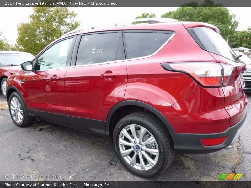 Ruby Red / Charcoal Black 2017 Ford Escape Titanium 4WD