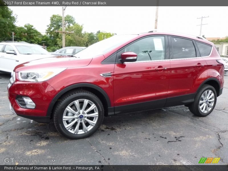Ruby Red / Charcoal Black 2017 Ford Escape Titanium 4WD