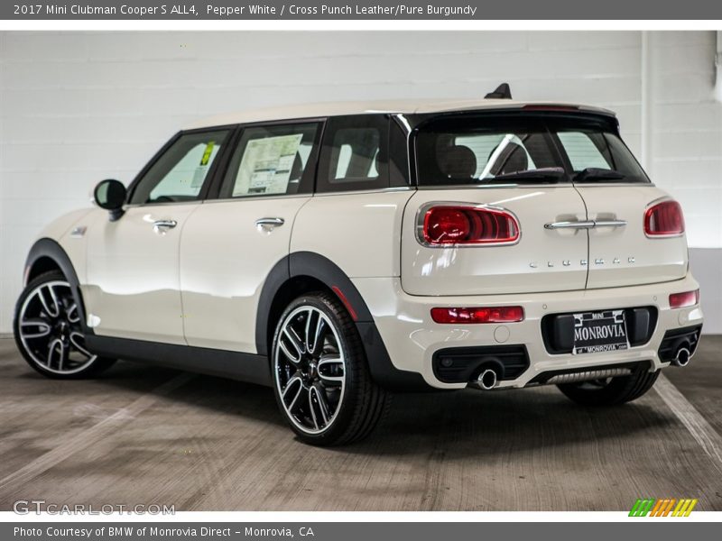 Pepper White / Cross Punch Leather/Pure Burgundy 2017 Mini Clubman Cooper S ALL4