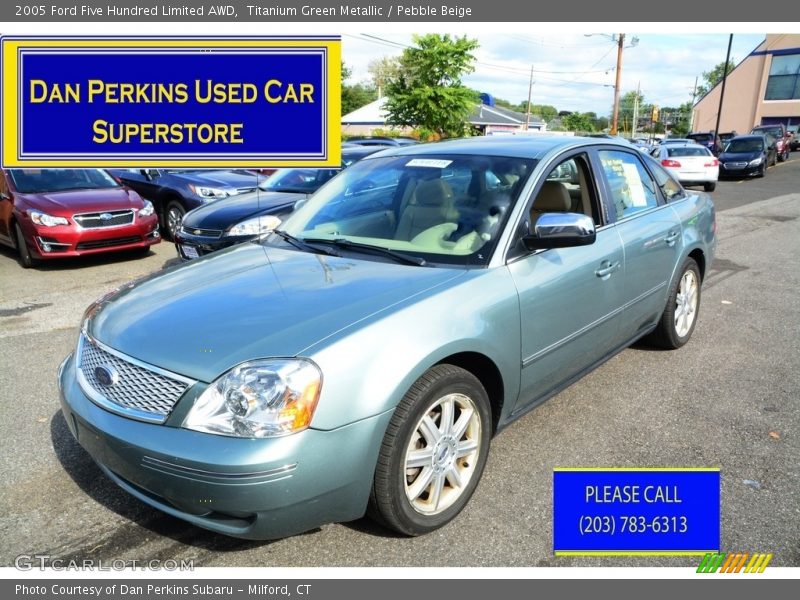 Titanium Green Metallic / Pebble Beige 2005 Ford Five Hundred Limited AWD