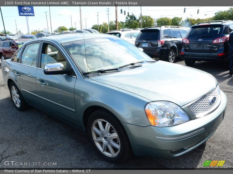 Titanium Green Metallic / Pebble Beige 2005 Ford Five Hundred Limited AWD