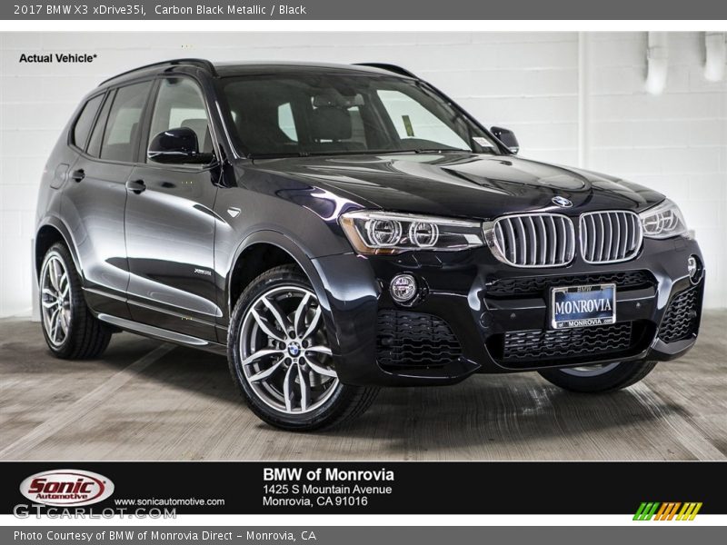 Carbon Black Metallic / Black 2017 BMW X3 xDrive35i