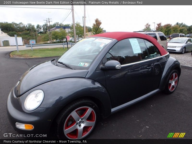 Platinum Grey Metallic / Bordeaux Red 2005 Volkswagen New Beetle Dark Flint Edition Convertible