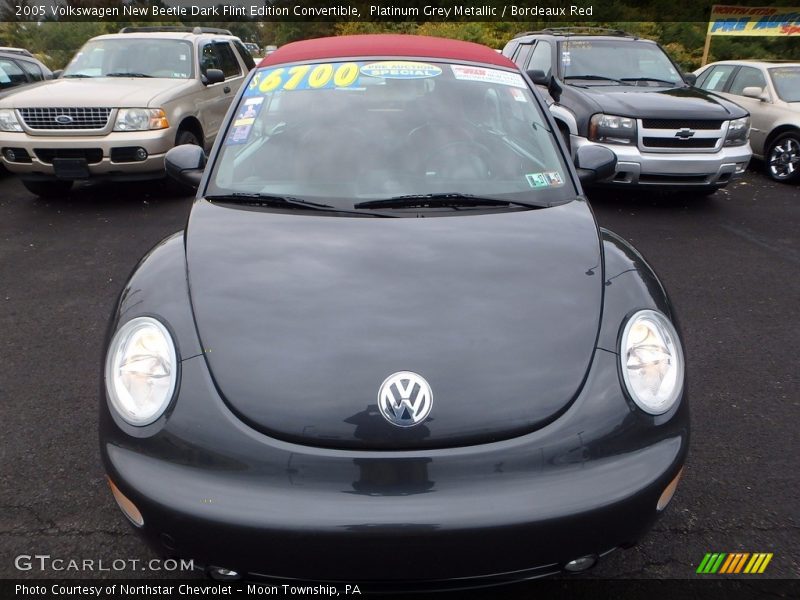 Platinum Grey Metallic / Bordeaux Red 2005 Volkswagen New Beetle Dark Flint Edition Convertible