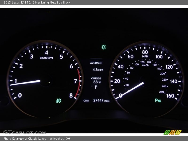 Silver Lining Metallic / Black 2013 Lexus ES 350