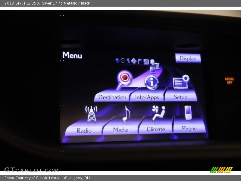Silver Lining Metallic / Black 2013 Lexus ES 350