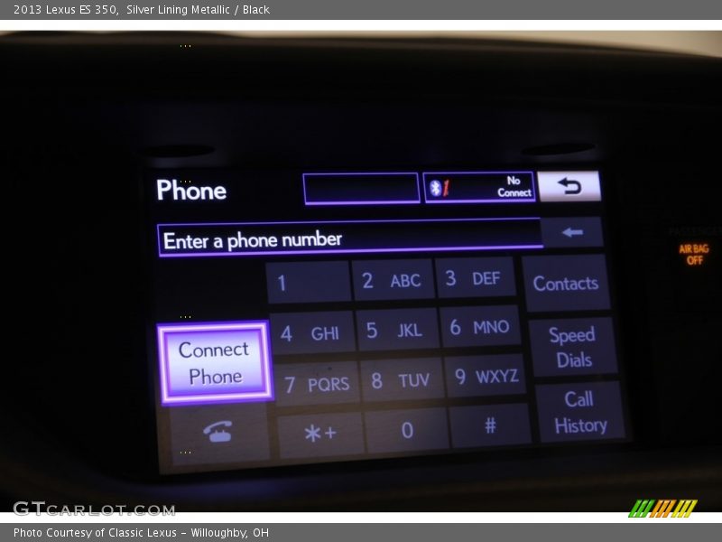 Silver Lining Metallic / Black 2013 Lexus ES 350