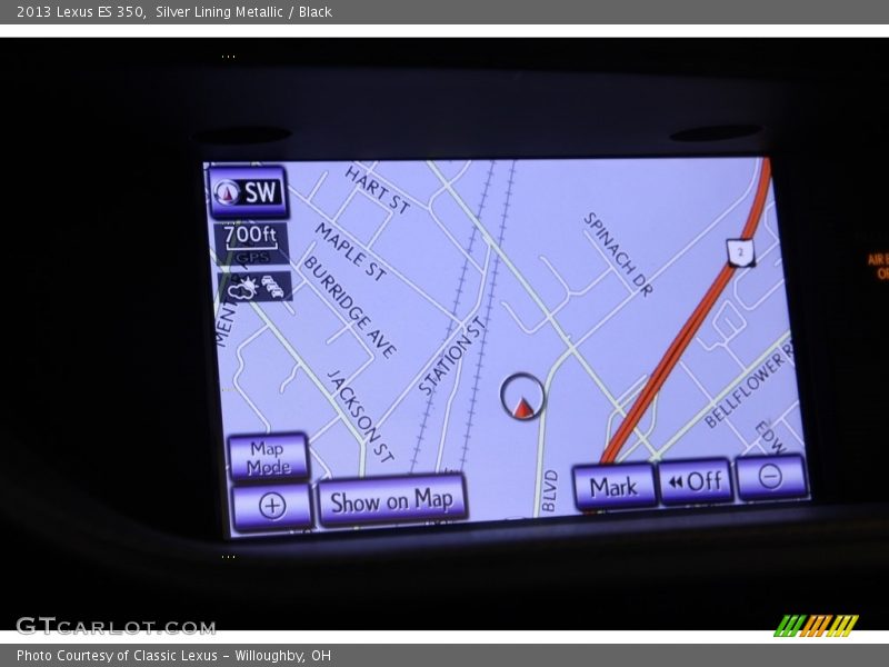 Silver Lining Metallic / Black 2013 Lexus ES 350