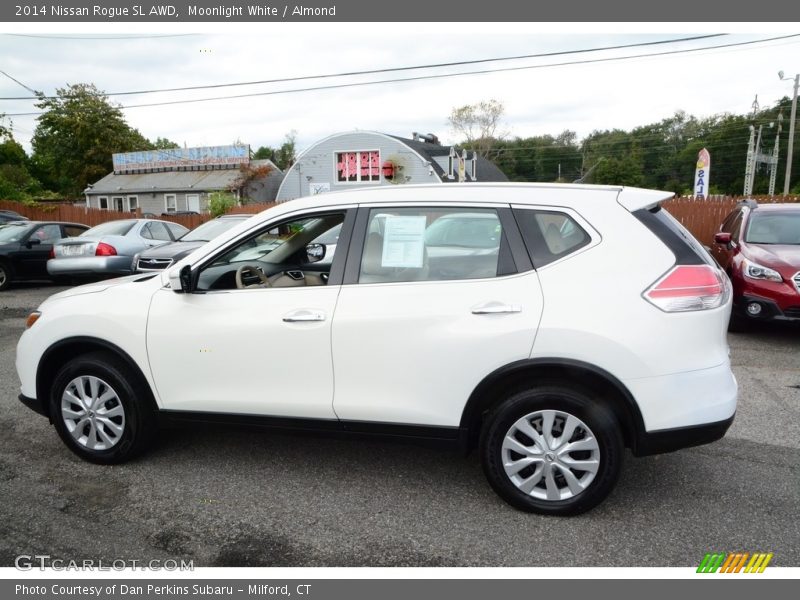 Moonlight White / Almond 2014 Nissan Rogue SL AWD