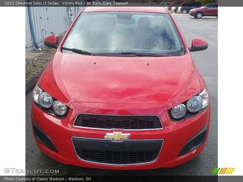 Victory Red / Jet Black/Dark Titanium 2012 Chevrolet Sonic LS Sedan