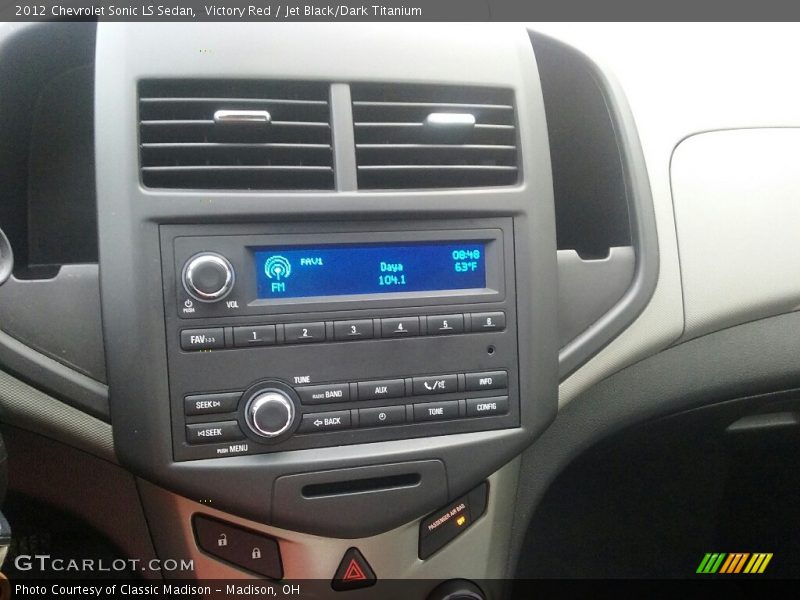 Victory Red / Jet Black/Dark Titanium 2012 Chevrolet Sonic LS Sedan
